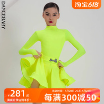 Dancebaby Chen Ziyan même style vêtements de danse latine vêtements de compétition haut de gamme normes européennes réglementation Lycra vêtements DAS496