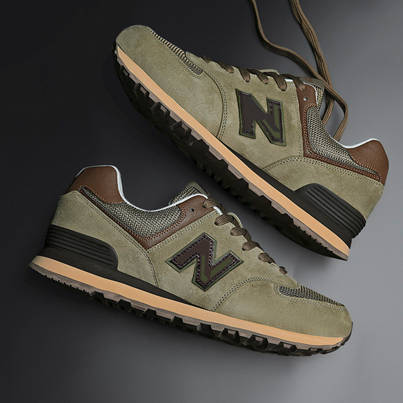 Official Authentic Sports Shoes for Men, Retro Spring and Summer Breathable New Balance 574N Casual Large Size Running Shoes for Women