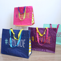 Supermarket shopping bag waterproof 4 outlet large capacity kindergarten futon bag color folding environmental protection bag