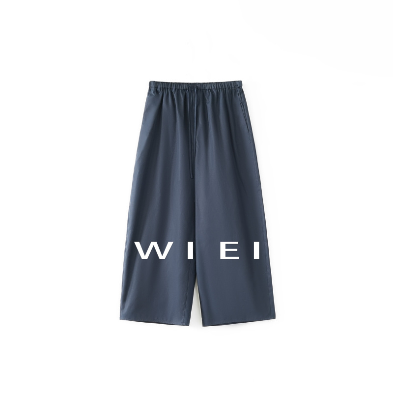 《Wi Ei》Mushroom Pants*100% Pima Cotton_ Lazy and Relaxed Feel, Air Drawstring Casual Pants W26102268
