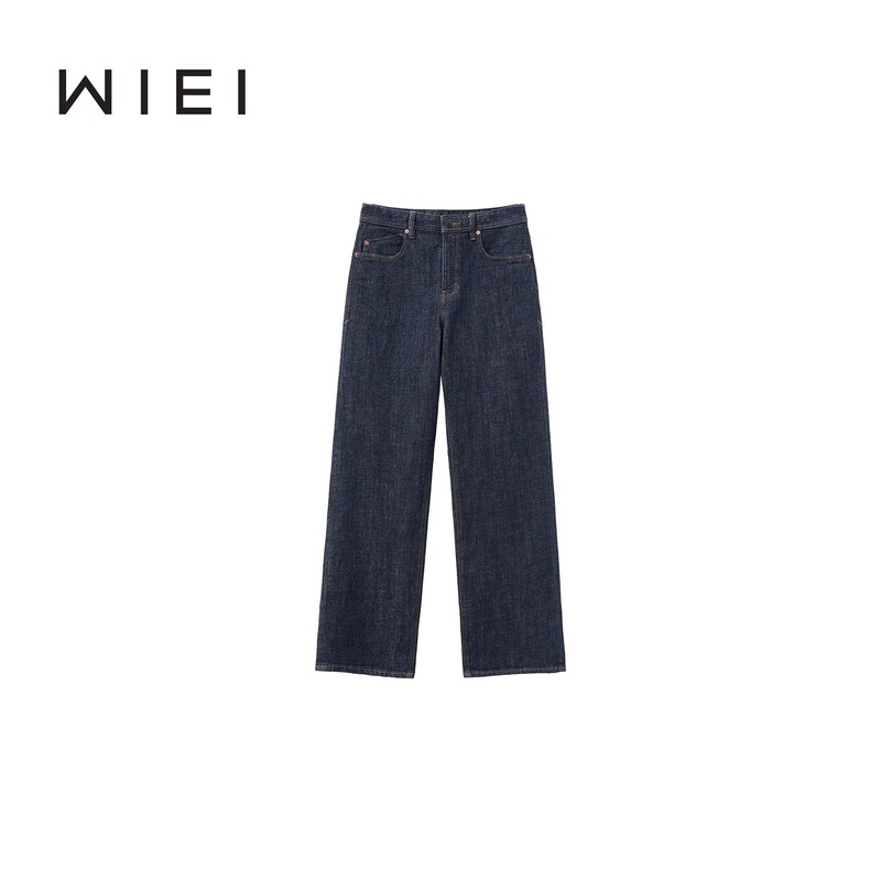 Rongrong Wiei Thin-Leg Denim * Vintage Denim Small Straight-Leg Cream Texture Slightly Stretchy Jeans W26103014