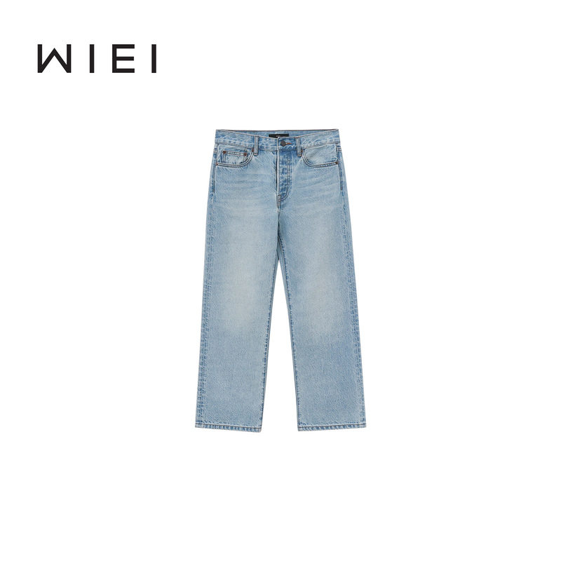 《Wi Ei》 Blogger Niu Zai*Row All-Cotton Slimming Classic Versatile Straight-Leg Jeans W25403164