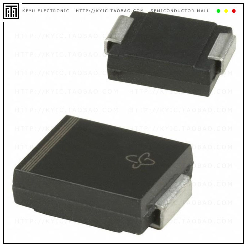 Lot De 2 Diodes Transil VISHAY SMCJ58CA-E3/57T – 1,5 KW, 67,8 V, 16 A, Bidirectionnelle, Boîtier SMC