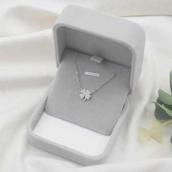 925 Sterling Silver Four-Leaf Clover Collarbone Necklace 2024 New Style Women's Niche Design Light Luxury Simple Elegant Ins Gift
