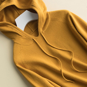 春秋新款针织毛衣连帽宽松长袖卫衣衫