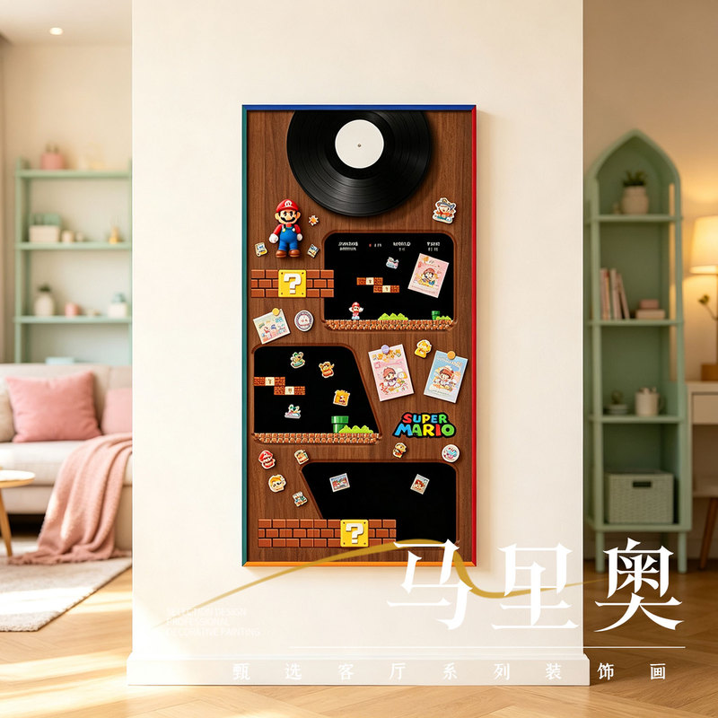 Mario Photo Display Wall Mural Entrance Stainless Steel Magnetic Decorative Painting Living Room Gaming Room Anime Wall Art Mario Photo Display Wall Mural Entrance Stainless Steel Magnetic Decorative Painting Living Room Gaming Room Anime Wall Art