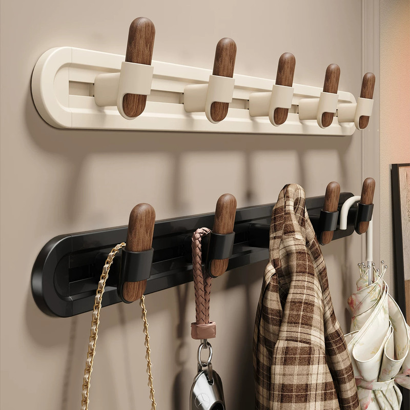 North American Imported Walnut Wood Door Hook, No-Drill Wall-Mounted Coat Rack, Entryway Storage Rack, Clothes Hook, Wardrobe North American Imported Walnut Wood Door Hook, No-Drill Wall-Mounted Coat Rack, Entryway Storage Rack, Clothes Hook, Wardrobe