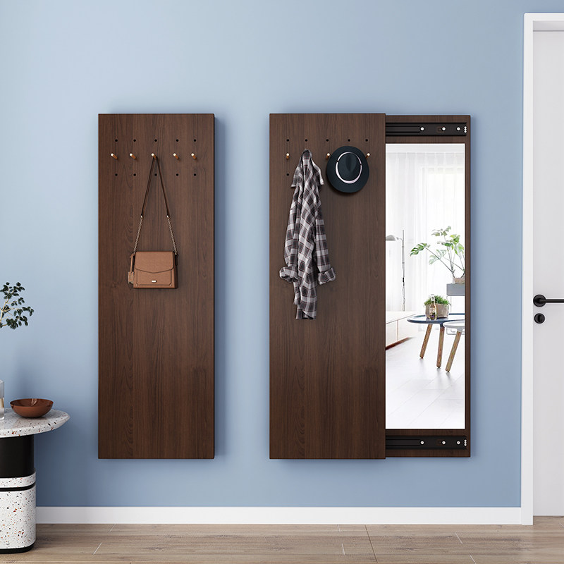 Invisible full-body mirror push-pull closed hidden mirror wall-mounted wall can block wall-mounted porch full-length mirror