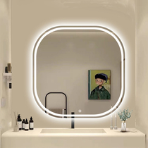 Dressing table mirror smart bedroom led makeup mirror with light square rounded corner dressing mirror hanging wall hanging mirror