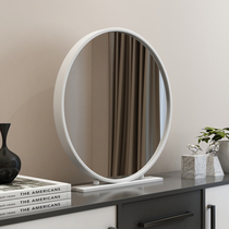 ins style dressing mirror desktop master bedroom dressing table large mirror internet celebrity dressing mirror led light mid-century style makeup mirror
