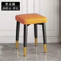 [Обновление латексной модели] Жирный черный золотой ножки-оранжевая масляная восковая кожа