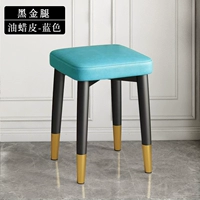 [Обновление латексной модели] Смелые черные золотые ножки-голубые масляные восковые кожи