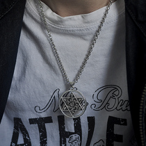 925 sterling silver twist personality necklace for men and women wild couple six-pointed star pendant Trendsetter Thai silver vintage clavicle chain