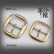 LEATHER GALLERY JAPAN IMPORT RETRO BRASS MAKE OLD BELT BUCKLE REDMOON RED MOON SAME DAY CHARACTER BUTTON BELT HEAD