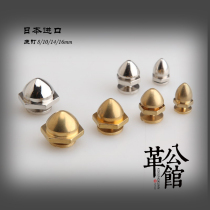 Handmade leather with DIY luggage brass bottom nail Japanese import bag base screw anti-wear nail punk spike