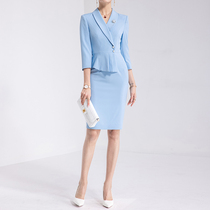 Autumn Winter High-end Professional Suit Dress Dress Woman Temperament Sales Department Workwear Long Sleeve Beauty College Tooling Skirt