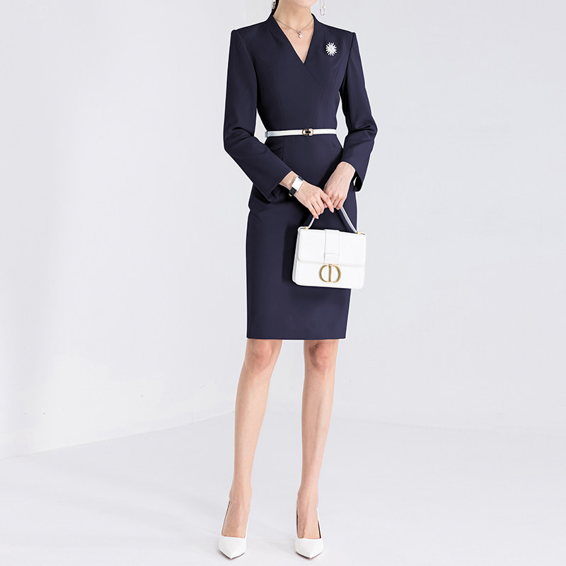 Career Suit Women's Autumn High-end Fashion Jacket Dress Positive Dress Temperament Jewelry Store Beauty Institute Reception Work Clothes