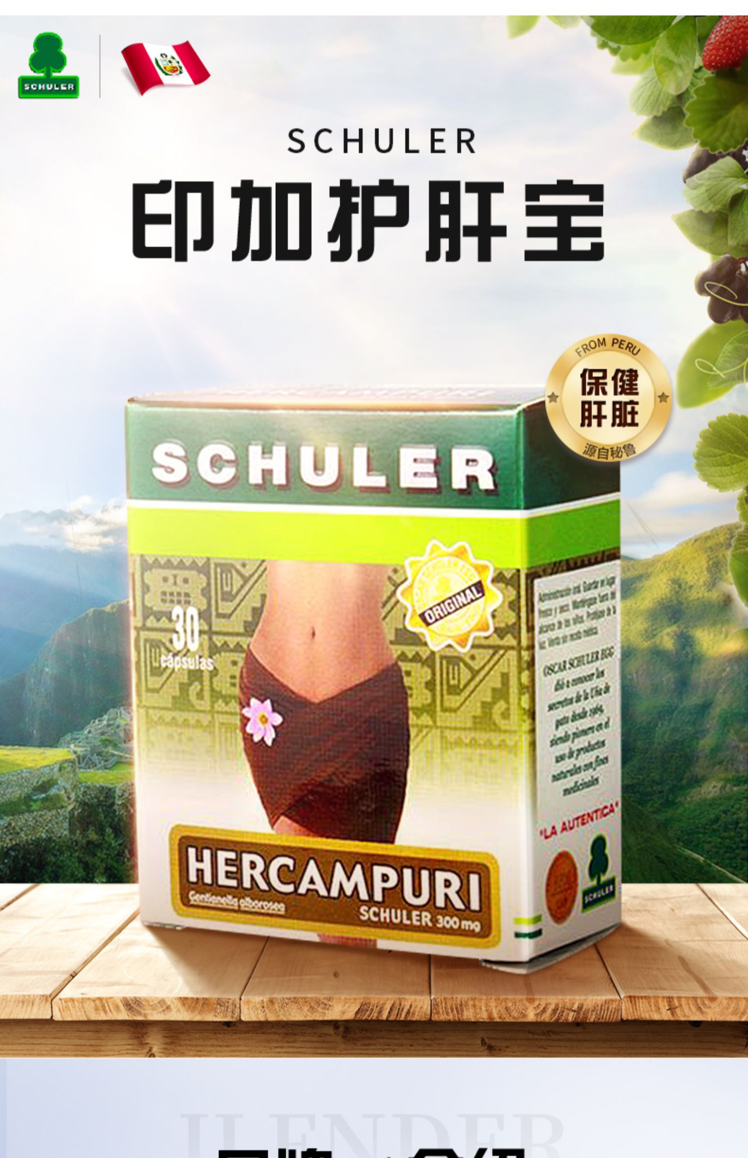 SCHULER印加护肝宝增强抵御力通血管100粒