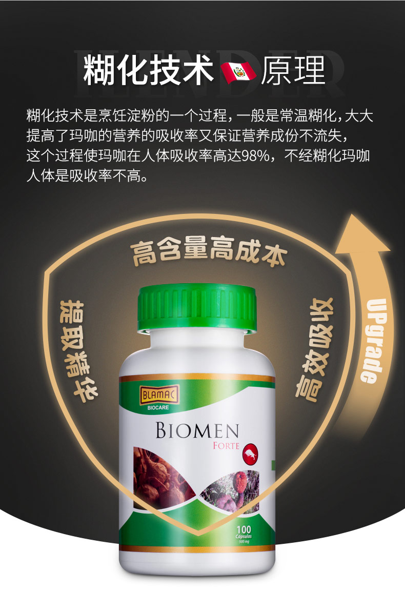 Blamac Peru nhập khẩu Ma thẻ nam maca viên nang chính hãng dành cho người lớn - Thức ăn bổ sung dinh dưỡng viên vitamin e