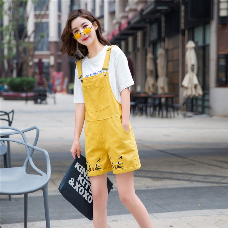 Five-point suspenders women's loose cute thin section Korean version is thin and small 2022 summer new age-reducing all-match