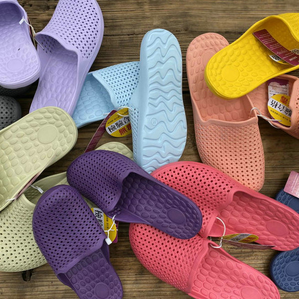 5 11 Taiwan slippers Household lovers indoor men's and women's slippers Soft bottom wear-resistant bathroom Baotou cool slippers