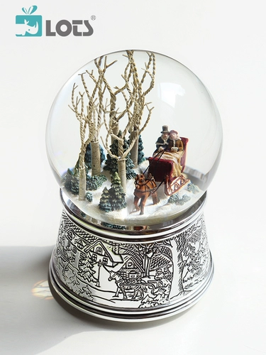 Много снежного сцены хрустальный мяч Jarll Music Box Music Box Advance Dornmants Day Day Dirsting Gird Gift Girls Girls