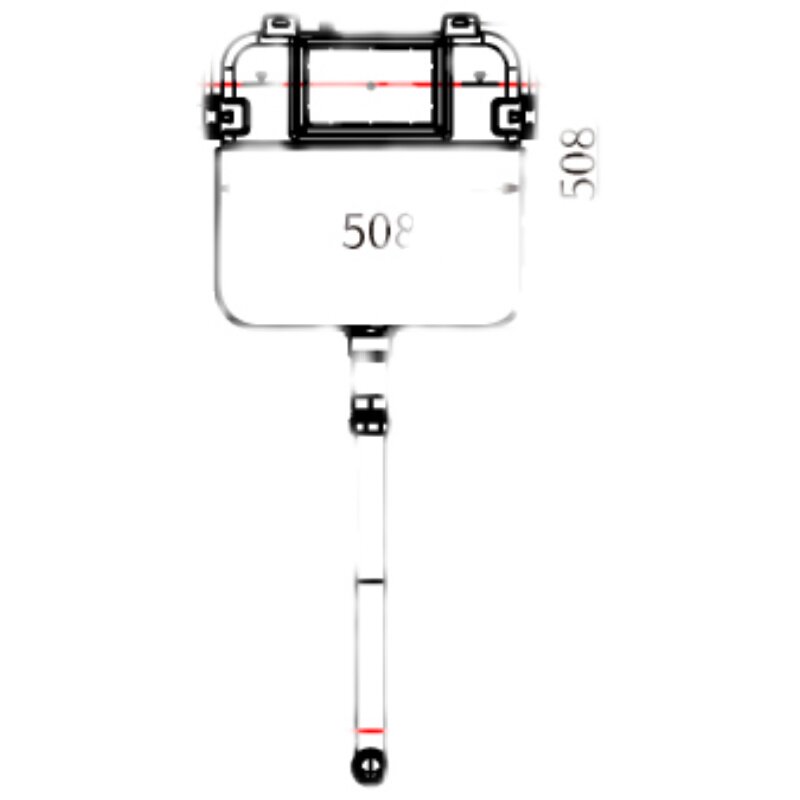 lianyi-concealed squat water tank suit in wall-style muted water tank (freight self-processing)