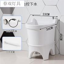 Ceramic wash mop pool household balcony bathroom high-foot mop pool floor basin rice-type outdoor mop pool raw trough