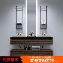 Sumai Sumai bathroom customized designer model wabi-sabi minimalist double basin slate integrated bathroom wash combination sanitary