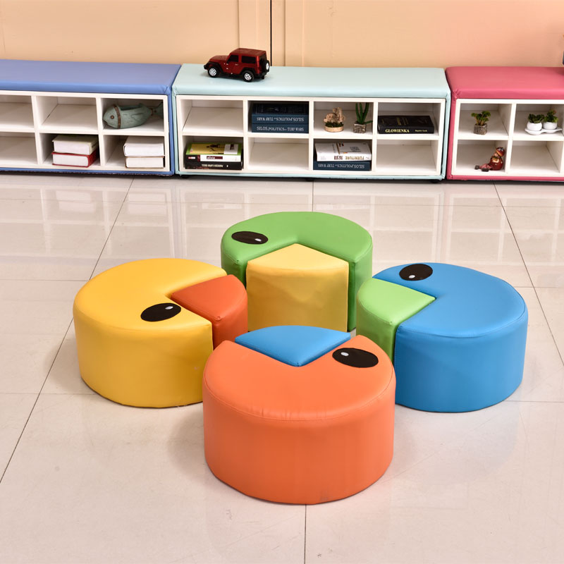 Kindergarten greedy worm greedy snake creative stool cute soft bag stool cartoon soft small stool corner sofa round stool