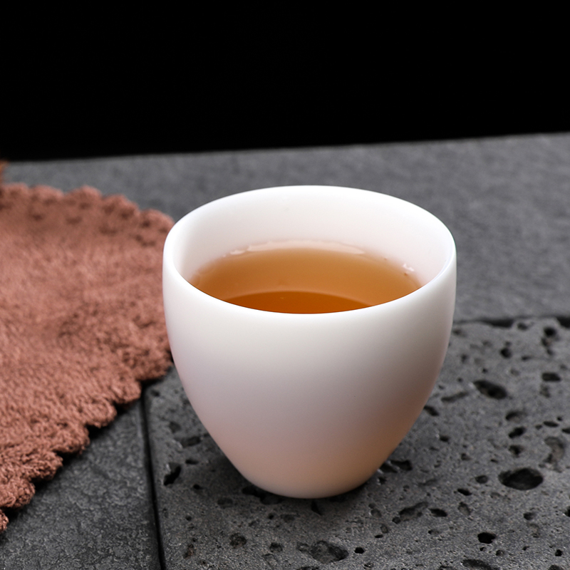 Sukeng Wangwen School master master handmade Dehua white porcelain master single cup ceramic tea cup tea cup high-end gift