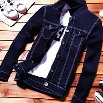 Cowboy men Korean slim trend handsome black jacket male spring and autumn boys thin clothes outside