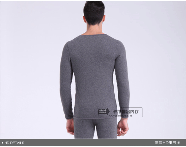 Mùa đông bó sát cơ thể Siêu thấp cổ áo lót nhiệt nam cộng với nhung dày áo ấm đơn mảnh Slim lớn v cổ áo quần mùa thu áo giữ nhiệt nam nhật bản