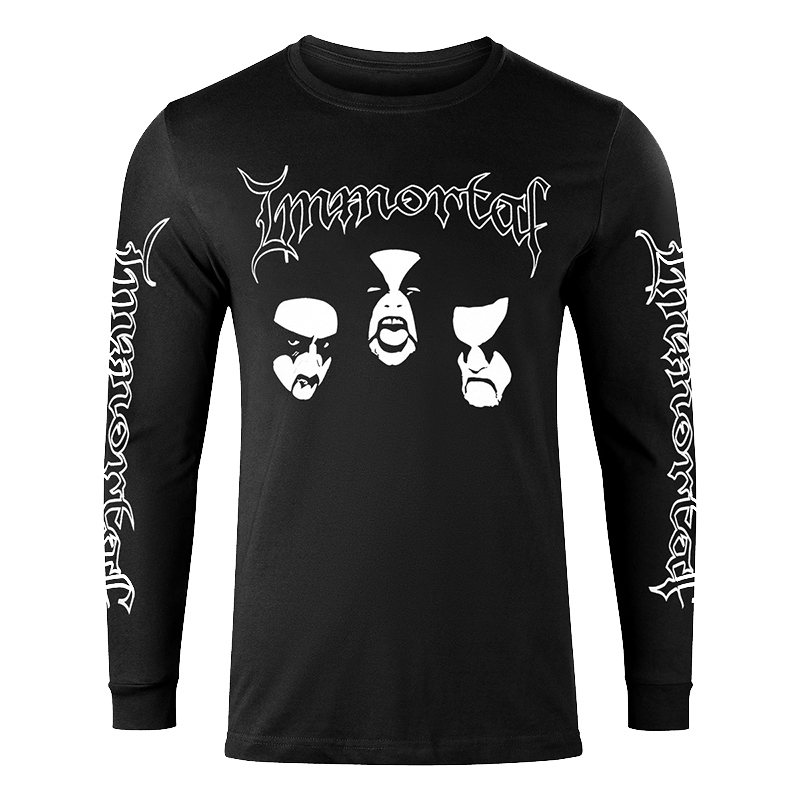 Immortal Immortal Band Norwegian Black Metal Rock American Retro Stylish Punk Men's and Women's Long-Sleeved T-Shirt