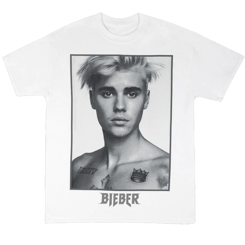 Justin Bieber, Canadian Pop Singer and Actor, Short-Sleeved T-Shirt