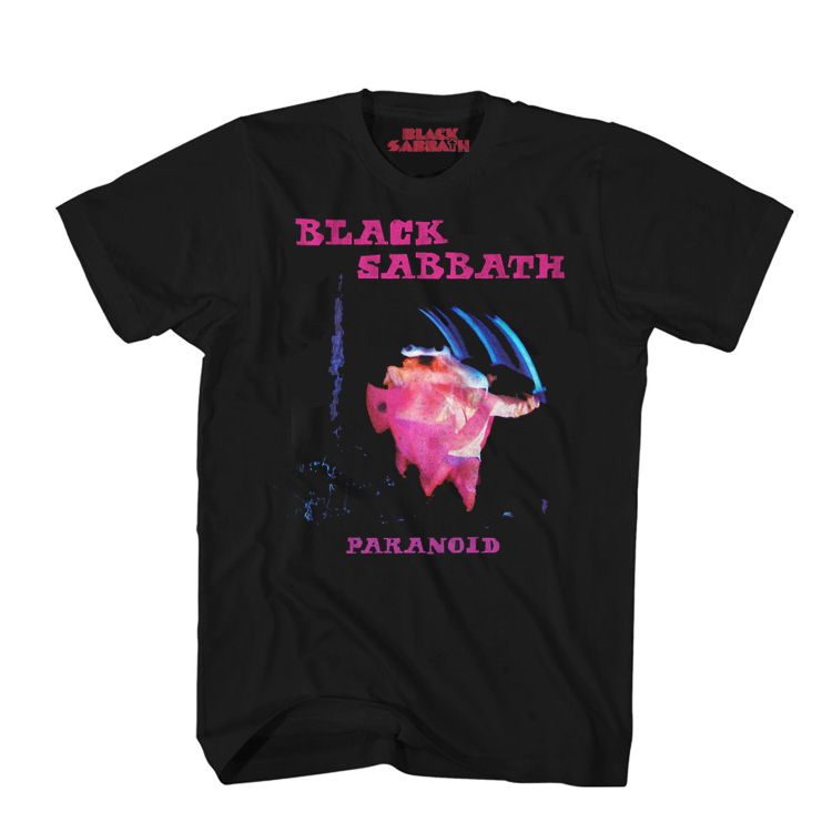 Paranoid Tracklist Black Sabbath Heavy Metal Band Heavy-Duty Pure Cotton T-Shirt