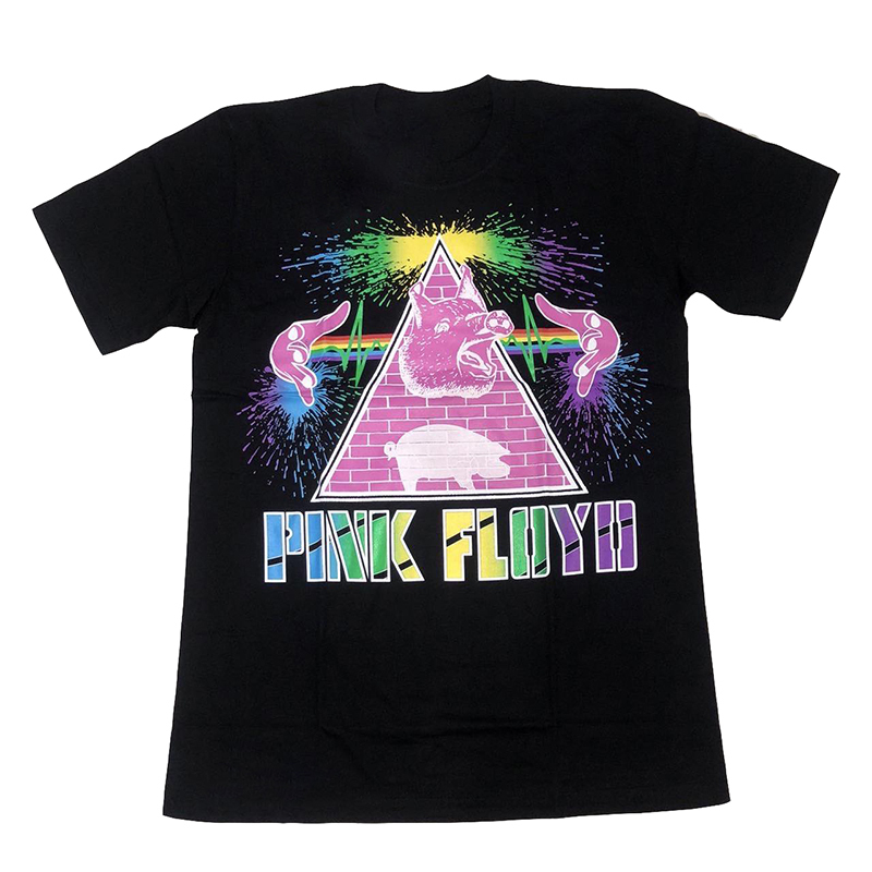 Pink Floyd Album Series American Retro Loose High Street Casual Short-Sleeved Men's Pure Cotton Direct-Print T-Shirt