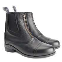 Lychee tattoo equestrian horse boots autumn winter male and female adults with genuine leather horse riding special front zipped short drum rider horse boot