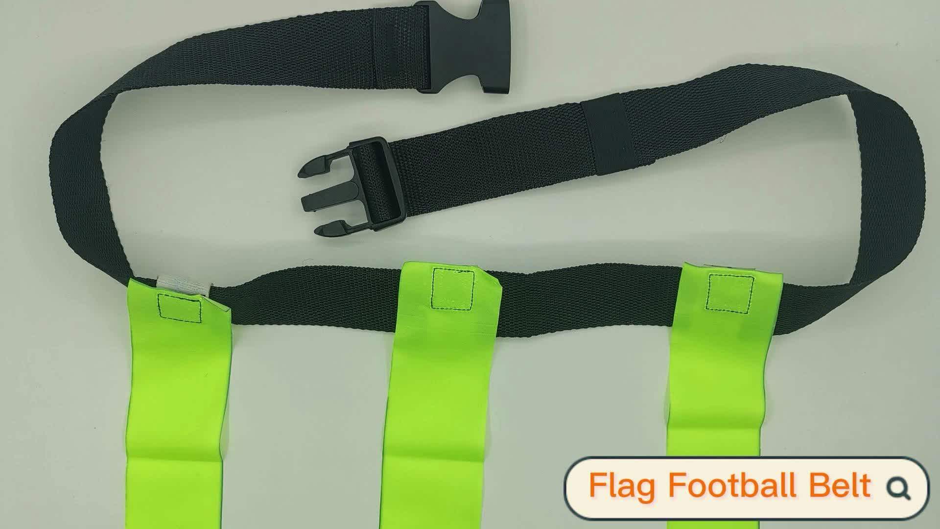 Custom Multipiece Flag Football Belts With Rubber Pop Or Hook Loop