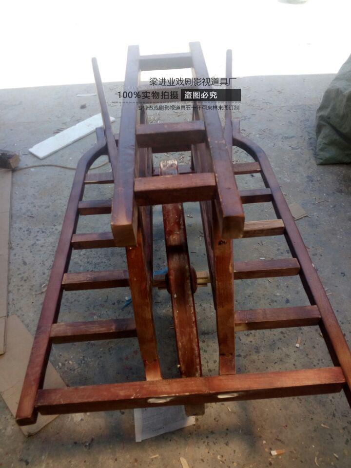 Trolley Truck Video & TV Scenic Spot Performance Exhibition Props Solid Wood Props Customizable Single Wheeler