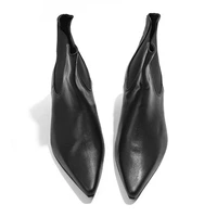 Мужские челси с заостренным носом для кожаной обуви в английском стиле, высокие ботинки, модная обувь, короткие сапоги, в британском стиле, из натуральной кожи
