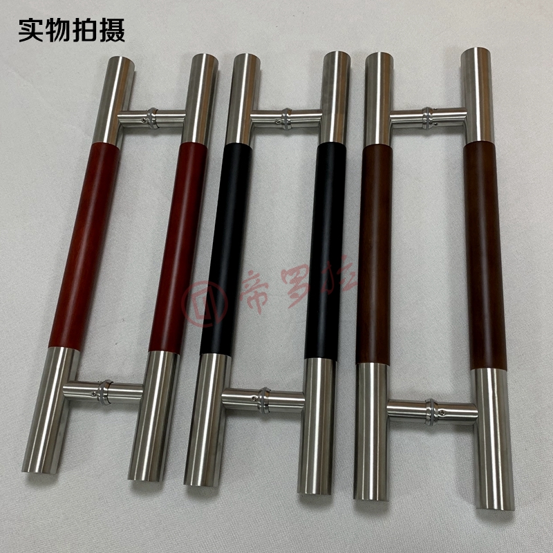 Luxury glass door handle middle-style log door handle solid wood door round face door framed door handle spot