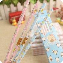 Wooden pole pencil positive monochrome cartoon cute hexagonal pole exam painting Primary School lead unleaded poison HB pencil box
