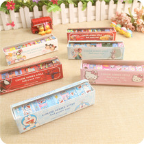 10 rolls of cartoon and paper tape Cute student boxed hand account tape Paper hand account sticker Tool paper diary decorative sticker