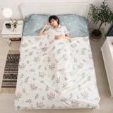 Хлопковый портативный спальный мешок для путешествий для взрослых, пододеяльник для двоих, простыня