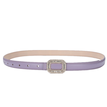 Sazhi female diamond two-layer cowhide alloy belt