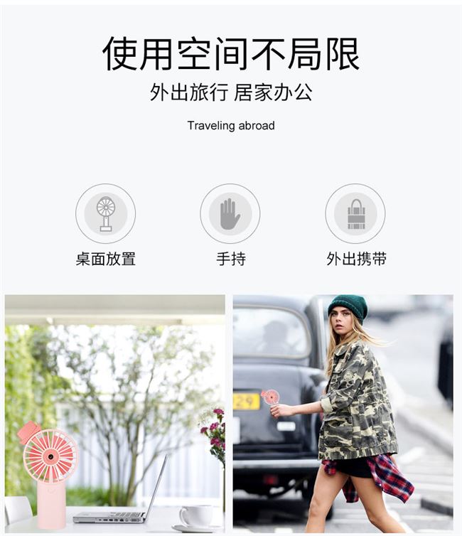 Xịt lạnh cầm tay quạt nhỏ phun nước làm ẩm usb mini cầm tay điện sinh viên có thể sạc lại ký túc xá - Quạt điện quạt yoobao