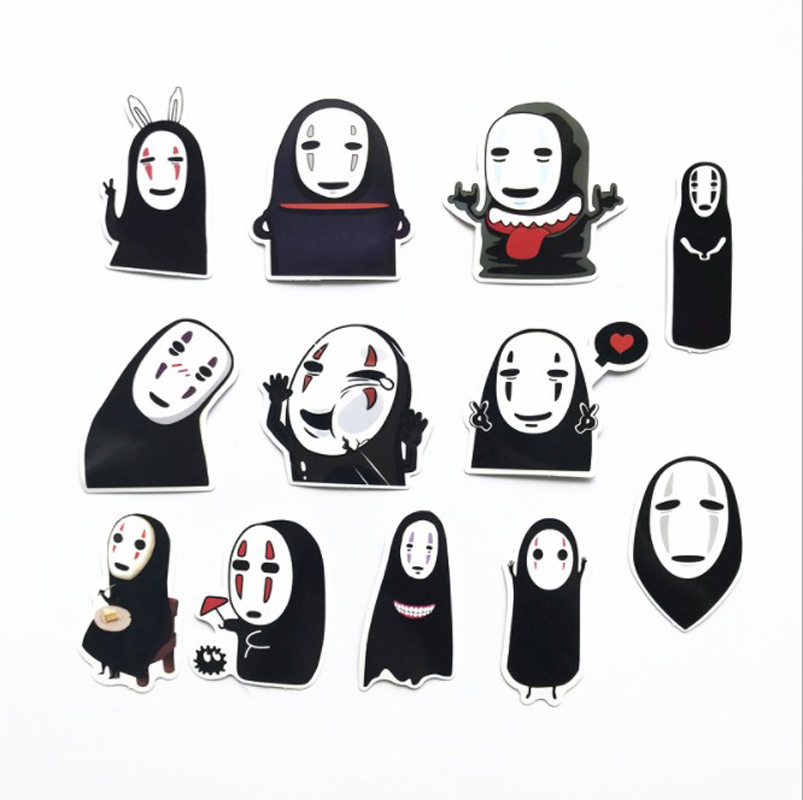 Miyazaki Cartoon No Face Male Cartoon Thousands and thousands of Suitcase Stickers NOTEBOOK FRIDGE ELECTRIC CAR STICKLER
