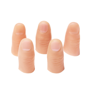 Silk scarf disappears on ring finger magic prop