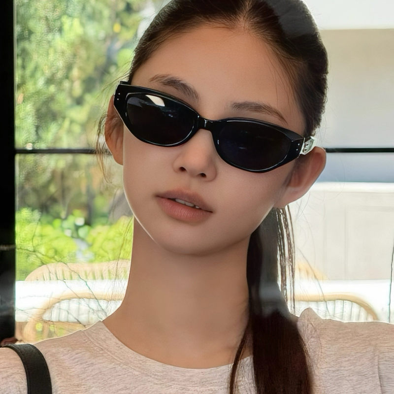 European and American Retro Cat-Eye Sunglasses for Women with Round Faces, Small Frames, Slimming Effect, High-End Feel, Trendy Uv Protection Sunglasses European and American Retro Cat-Eye Sunglasses for Women with Round Faces, Small Frames, Slimming Effect, High-End Feel, Trendy Uv Protection Sunglasses